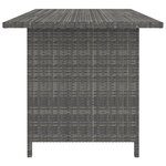 vidaXL Salon de jardin 10 Pièces avec coussins Résine tressée Gris