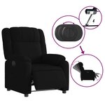 vidaXL Fauteuil inclinable électrique Noir Tissu