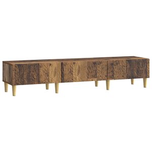 vidaXL Meuble TV 147 x 34 5 x 30 cm Bois ancien Bois d'ingénierie