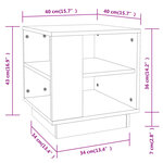 vidaXL Table basse Noir 40x40x43 cm Bois d'ingénierie