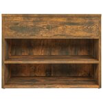 vidaXL Banc à chaussures Chêne fumé 60x30x45 cm Bois d'ingénierie