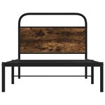 vidaXL Cadre de lit sans matelas 90x200cm chêne fumé bois d'ingénierie