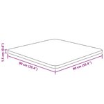 vidaXL Dessus de table carré Marron clair90x90x1 5cm Bois chêne traité