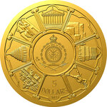 Pièce de monnaie en Or 5 Dollars g 3.11 (1/10 oz) Millésime 2023 Seven Wonders LIGHTHOUSE OF ALEXANDRIA