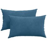 vidaXL Coussins de canapé 2 Pièces Bleu 50 x 30 cm