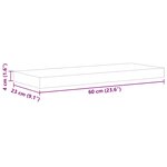 vidaXL Étagères flottantes 2 Pièces chêne et blanc 60x23 5x3 8 cm MDF
