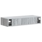 vidaXL Table d'appoint murale Sonoma gris 87 5 x 34 5 x 17 cm