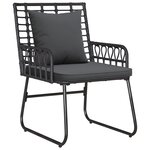 vidaXL Ensemble de salle à manger pour jardin 3 Pièces Noir  Anthracite