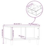 vidaXL Table basse Gris béton 60x50x36 5 cm Bois d'ingénierie