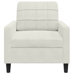 vidaXL Fauteuil Crème 60 cm Velours