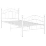 vidaXL Cadre de lit sans matelas blanc métal 100x200 cm