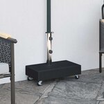 vidaXL Socle de parasol Noir 45x25x8 cm Granite