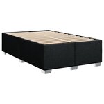 vidaXL Sommier à lattes de lit avec matelas noir 120x190 cm tissu