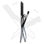 vidaXL Chaises pliables de plage lot de 2 Tissu Noir