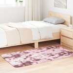 vidaXL Tapis Shaggy à poils longs NAVARRA rose poudré 80x150 cm