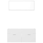 vidaXL Ensemble de meubles de salle de bain 2Pièces blanc bois ingénierie