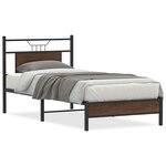vidaXL Cadre de lit sans matelas chêne marron 90x190cm bois ingénierie