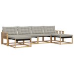 vidaXL Ensemble de canapés d'extérieur 6 Pièces Blanc et gris clair