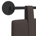 vidaXL Tête de lit suspendue Marron foncé Tissu