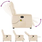 vidaXL Fauteuil inclinable de massage électrique beige