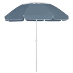vidaXL Parasol de plage bleu 300 cm