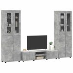 vidaXL Ensemble meuble TV FLORIN Gris béton Bois d'ingénierie