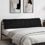 vidaXL Coussin de Dos Noir 200 x 19 x 50 cm tissu