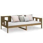 vidaXL Lit de jour Marron miel Bois de pin massif 90x190 cm
