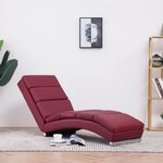 vidaXL Chaise longue Rouge bordeaux Similicuir