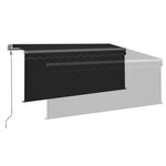 vidaXL Auvent rétractable automatique avec store 3 5x2 5 m Anthracite