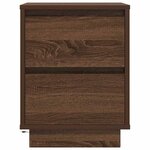 VidaXL Tables de chevet avec lumières LED 2Pièces chêne marron 38x34x50cm