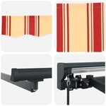 vidaXL Cadre de store manuel avec LEDs 4 × 3 5 m