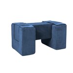 3 blocs en mousse bleu marine velours côtelé