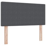 vidaXL Lit Box Spring avec matelas gris foncé 120x200 cm tissu en velours côtelé