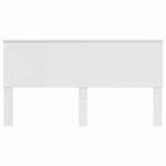 vidaXL Tête de lit Blanc brillant 180 cm Bois d'ingénierie