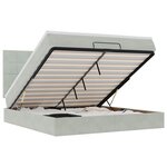 VidaXL Cadre de lit ottoman et matelas gris clair 180x200cm velours