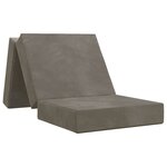 vidaXL Canapé-lit pliable 75 x 63 x 45 cm Gris clair