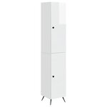 vidaXL Ensemble de Meubles 2 Pièces Blanc brillant Bois d'ingénierie