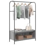 vidaXL Porte-vêtements Gris 100 x 44 x 160 cm Bois d'ingénierie