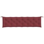 vidaXL Coussins de banc de jardin lot de 2 rouge bordeaux mélangé