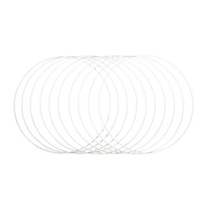 Anneaux en métal Blanc 30cm 10 pièces
