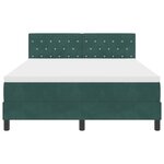 Lit à ressorts vidaXL avec matelas vert foncé 160x200 cm en velours