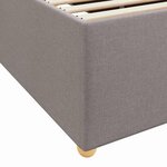 vidaXL Cadre de lit avec matelas Taupe 200 x 200 cm tissu