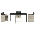 vidaXL Ensemble de salle à manger pour jardin 5 Pièces Gris clair