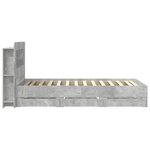 vidaXL Cadre de lit avec rangement Gris béton 90 x 190 cm