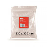 100 sachets plastiques 230x320mm fermeture zip apli