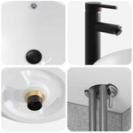vidaXL Meuble de lavabo mural Gris béton 39 x 35 x 63 cm