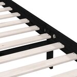vidaXL Cadre de lit Noir Bois de pin massif 140x190 cm