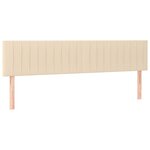 vidaXL Sommier à lattes de lit avec matelas Crème 180x200 cm Tissu