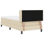 vidaXL Lit boxspring avec matelas avec matelas Crème 100 x 200 cm